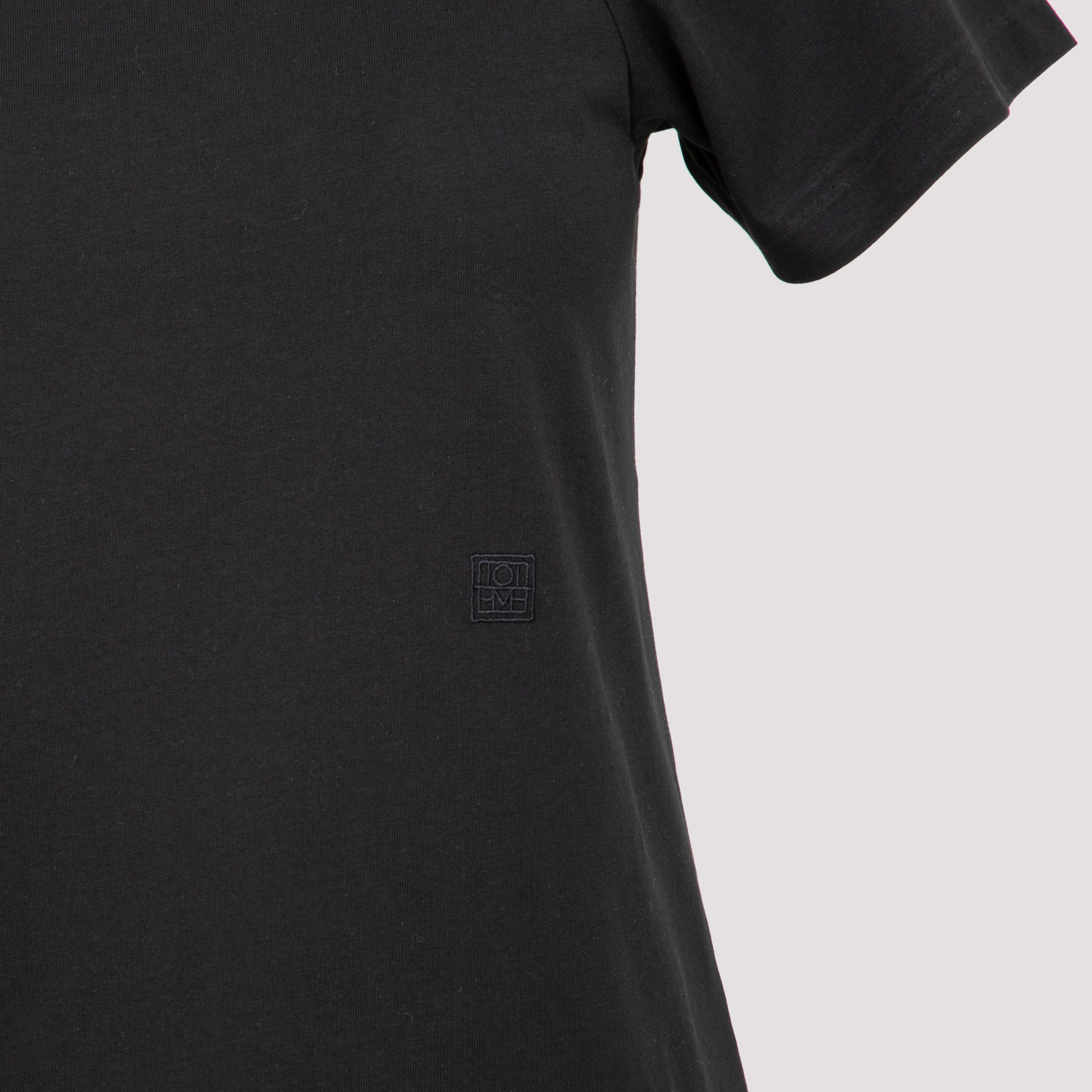 Totême Classic Ribbed T-shirt In Black