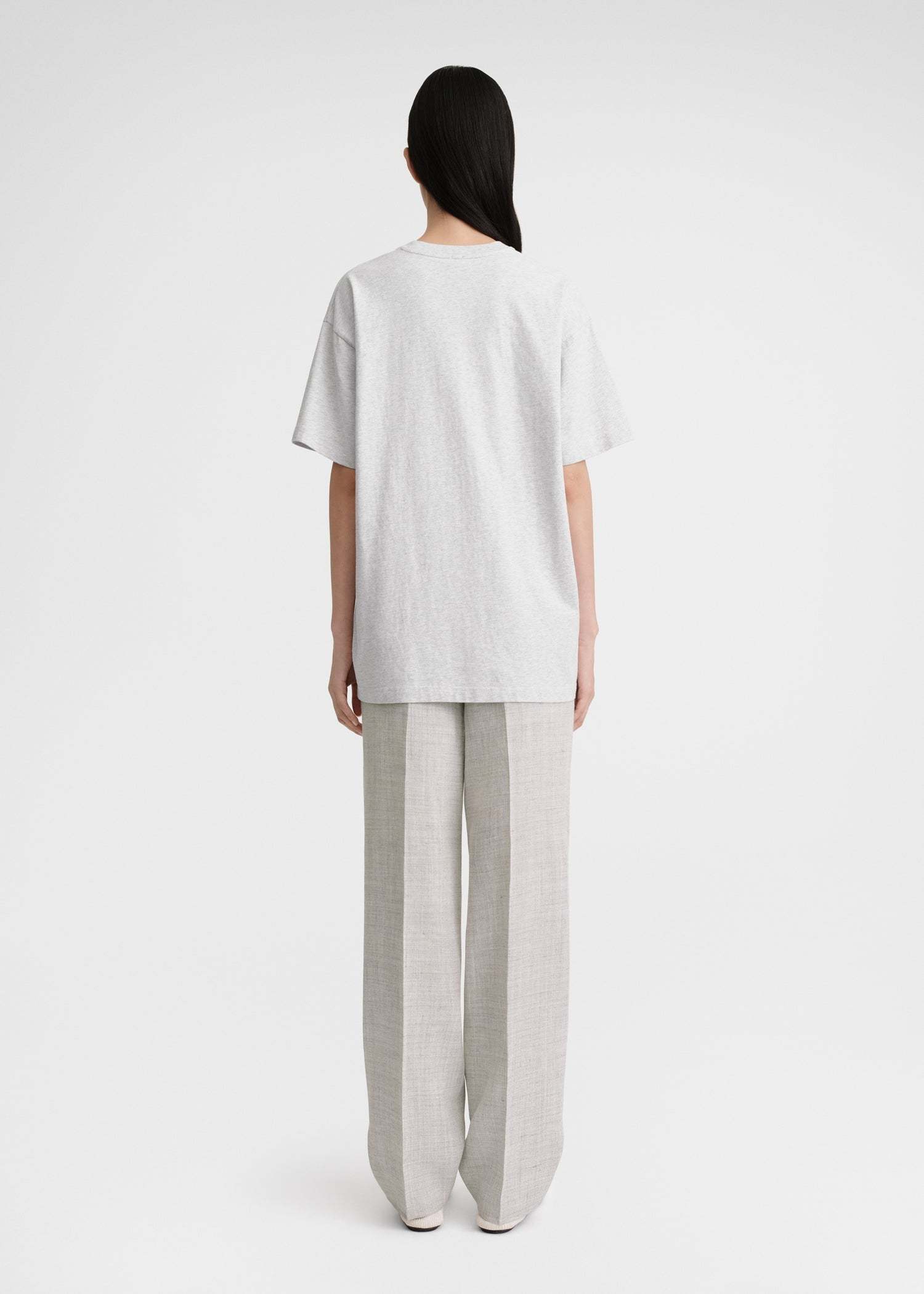 Totême Mélange-effect T-shirt In White