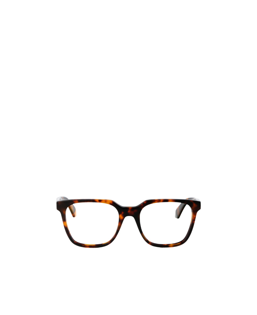 Off-white Logo-print Square-frame Glasses In Brown