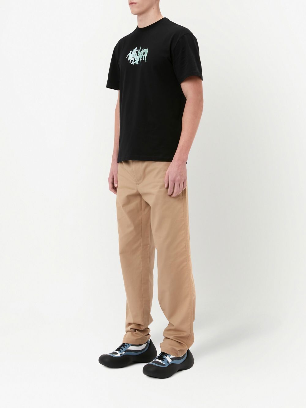 Jw Anderson Anglada Graphic-print T-shirt In Black