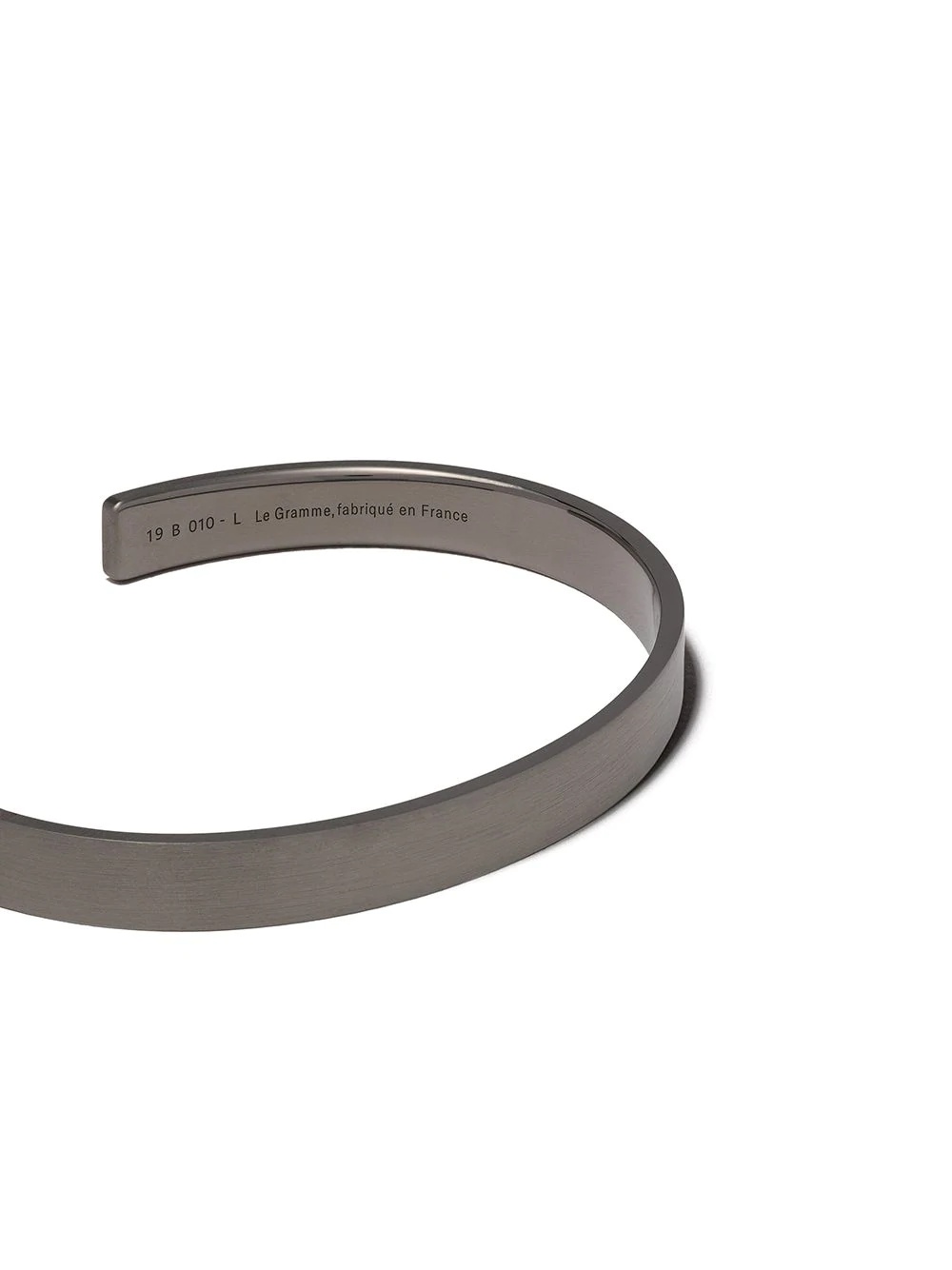 Shop Le Gramme Le 21g Brushed Ribbon Braclet In Gray