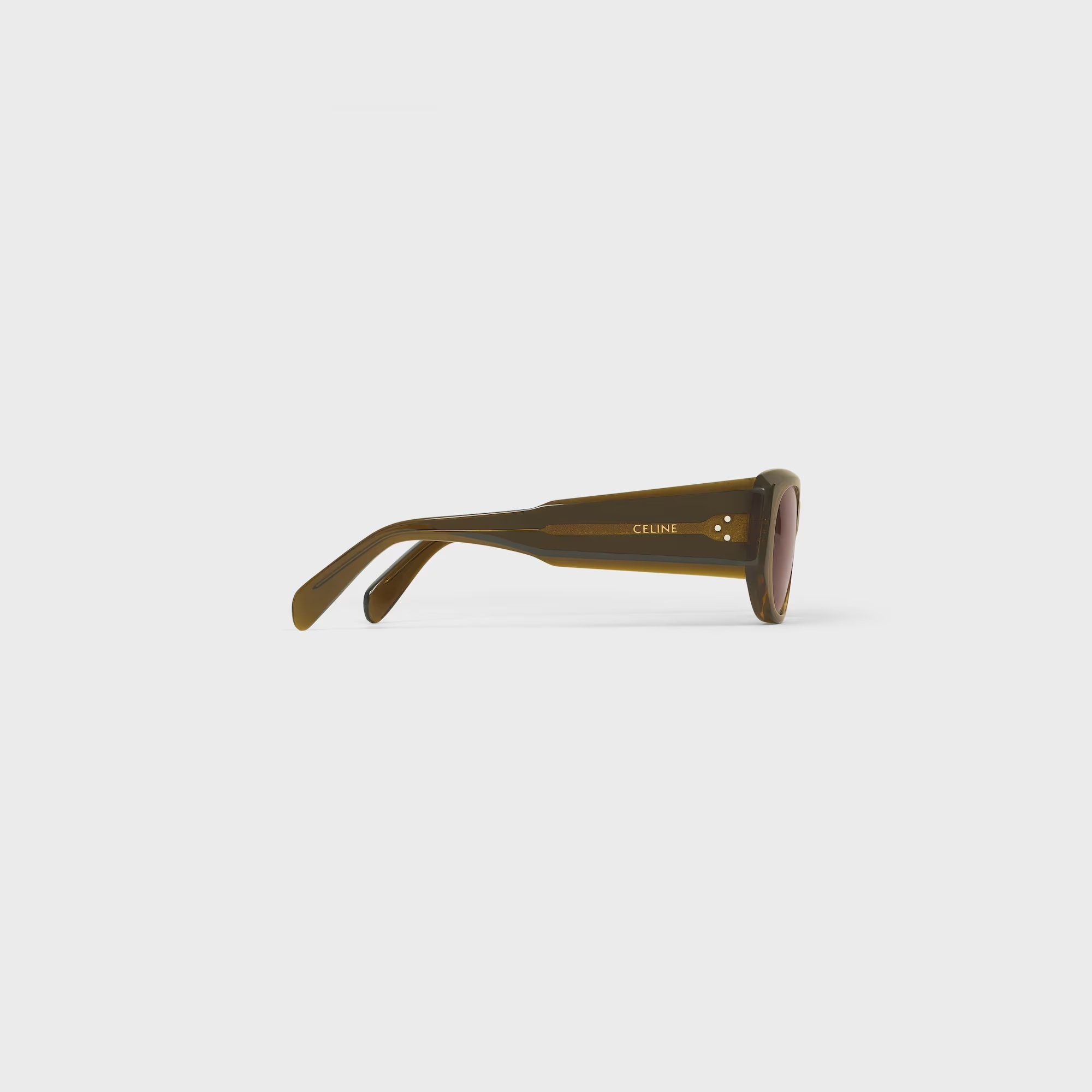 Celine Rectangular S329 Sunglasses In Acetate In Green