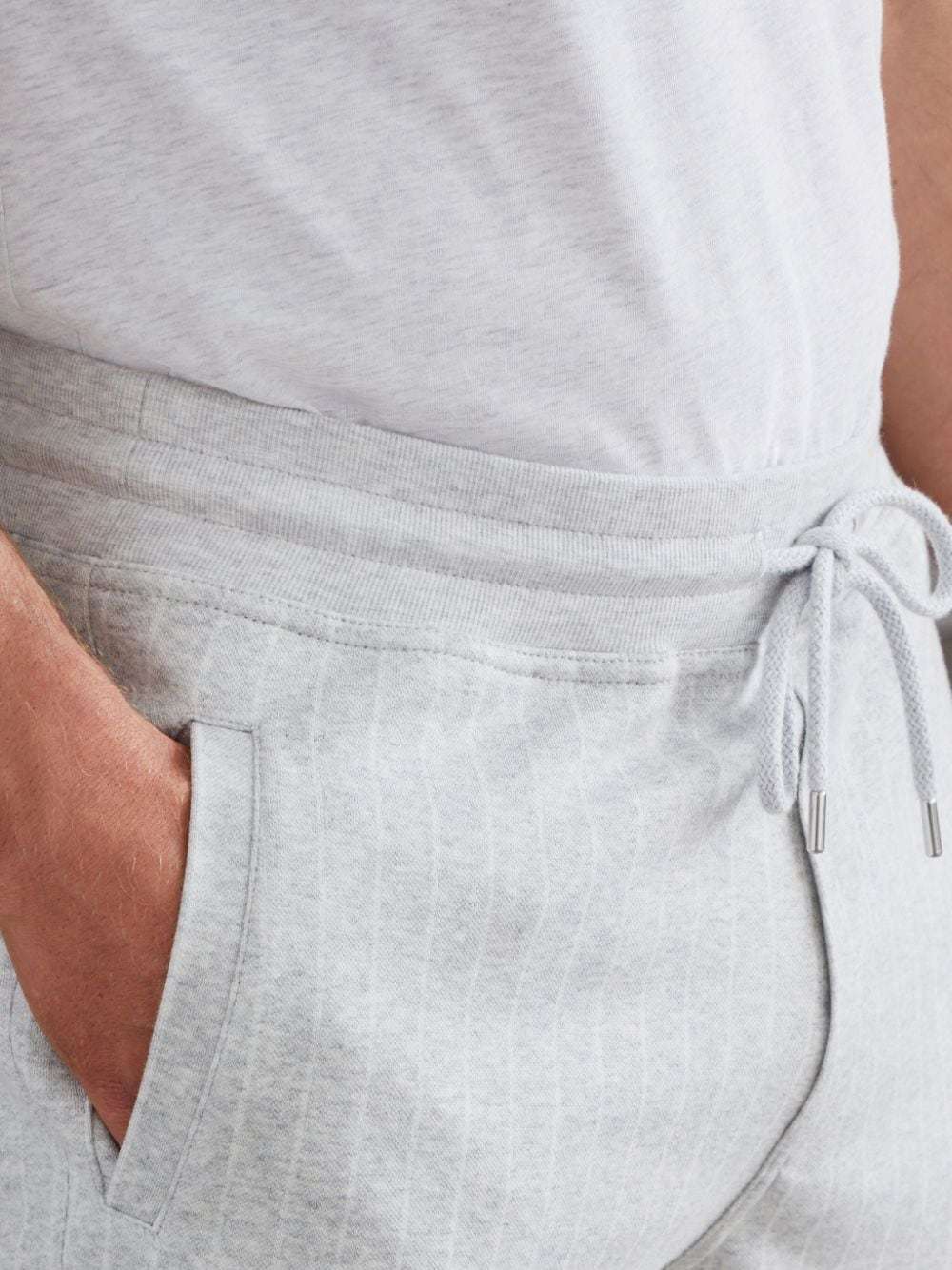 Brunello Cucinelli Striped Track Pants In White