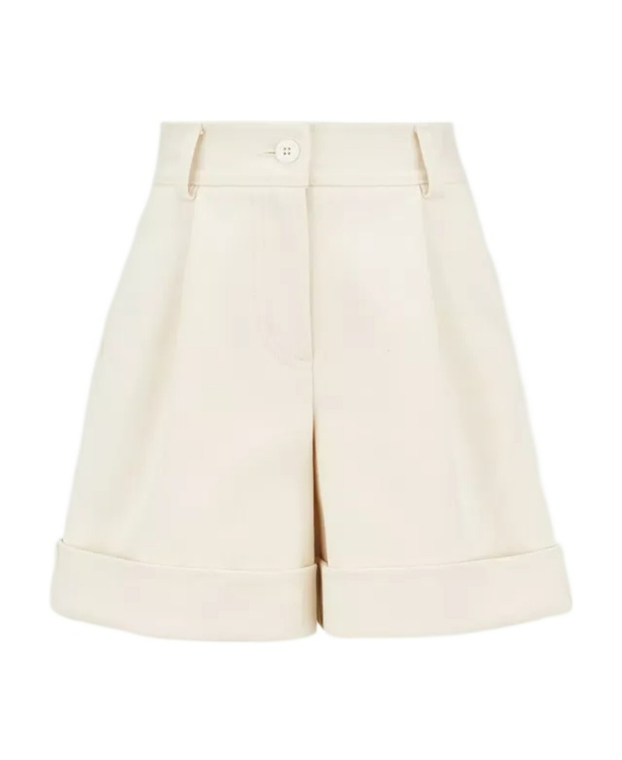 Moncler Enfant Turn-up Hem Shorts In Nude