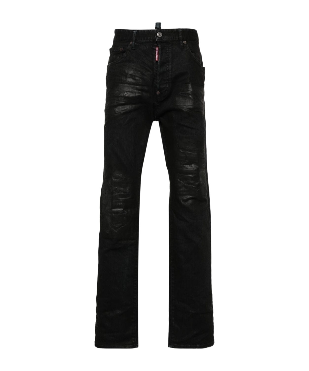 Dsquared2 Crystal-embellished Slim-cut Jeans In Black