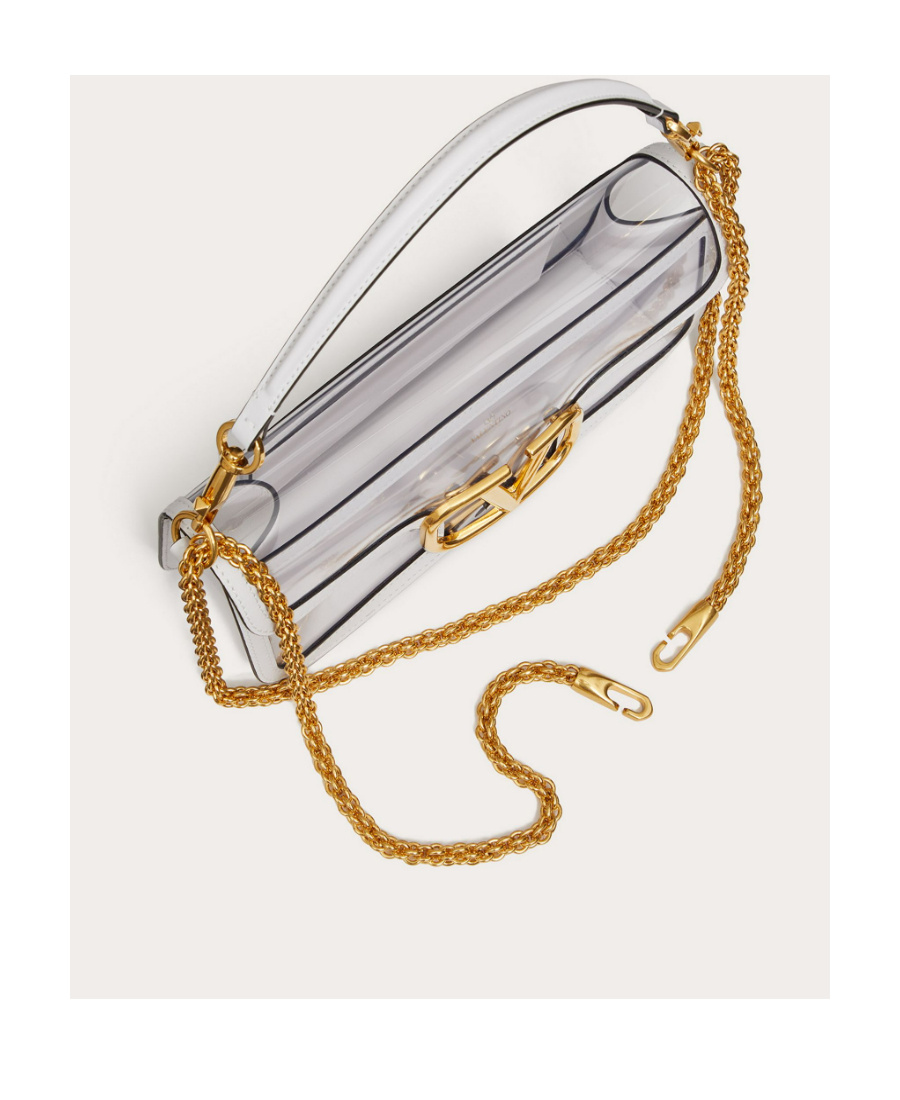 Valentino Vlogo Signature Shoulder Bag In White