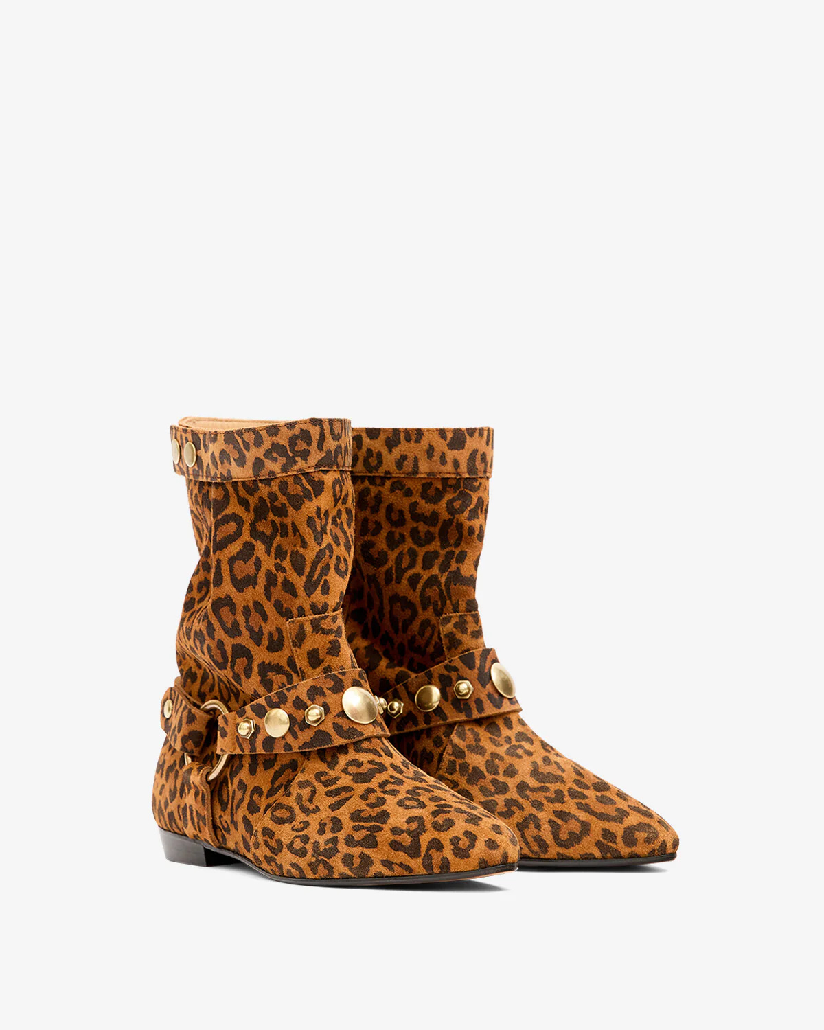 Isabel Marant Leopard Print Boots In Brown