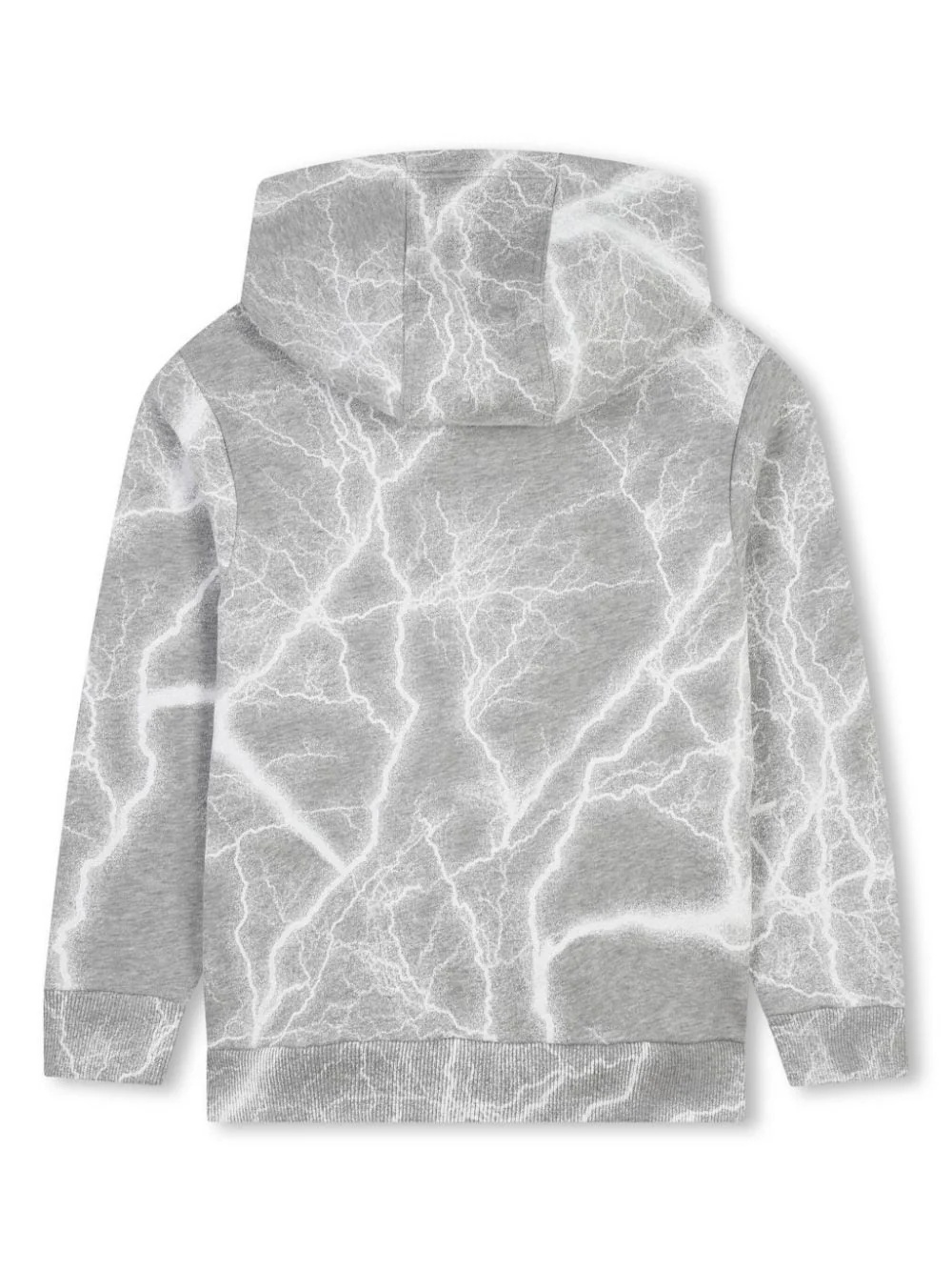 Givenchy Storm-print Zip-up Hoodie In Gray