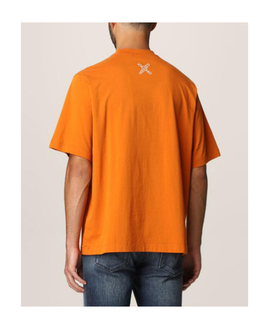 Kenzo Printed Short-sleeved T-shirt In Orange