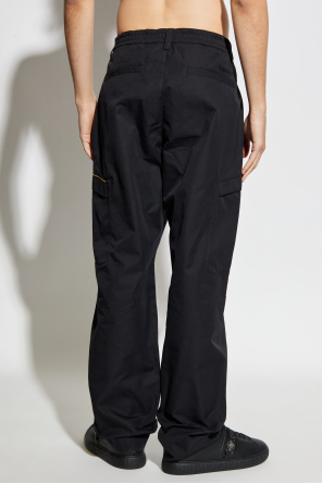 Versace Belt Loop Casual Pants In Black