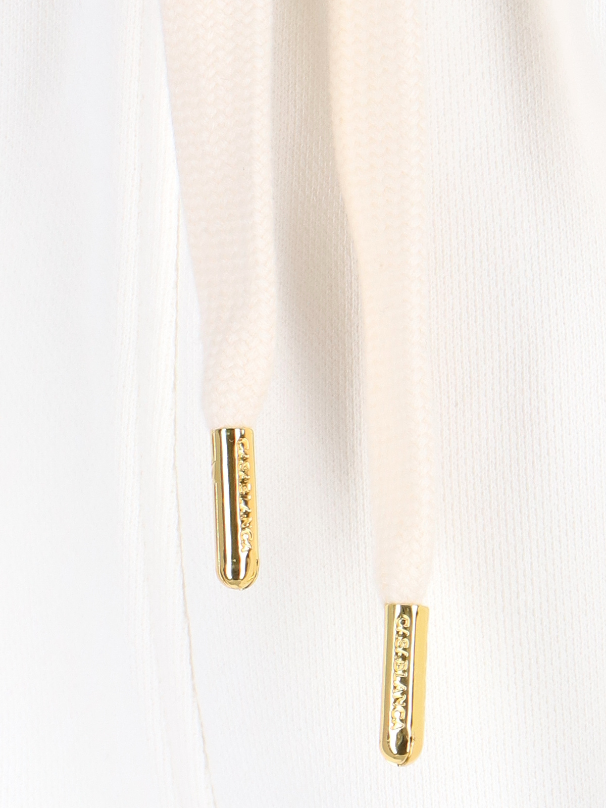 Casablanca Logo Drawstring Shorts In White