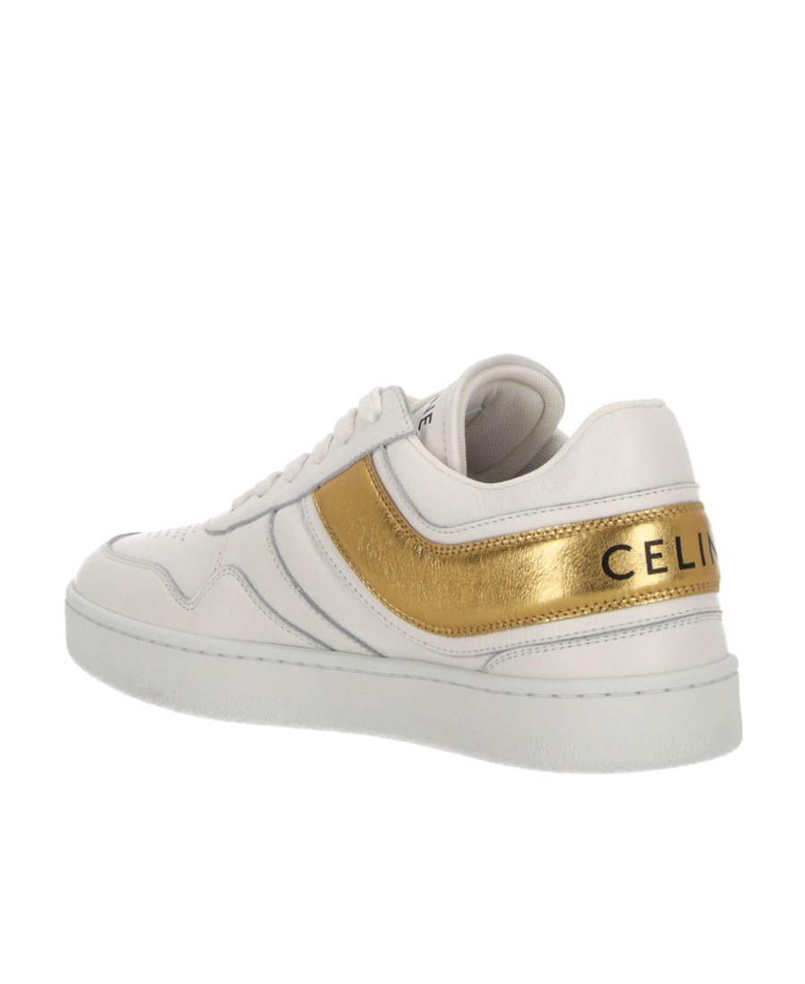 Celine Logo Low-top Leisure Sneakers In White