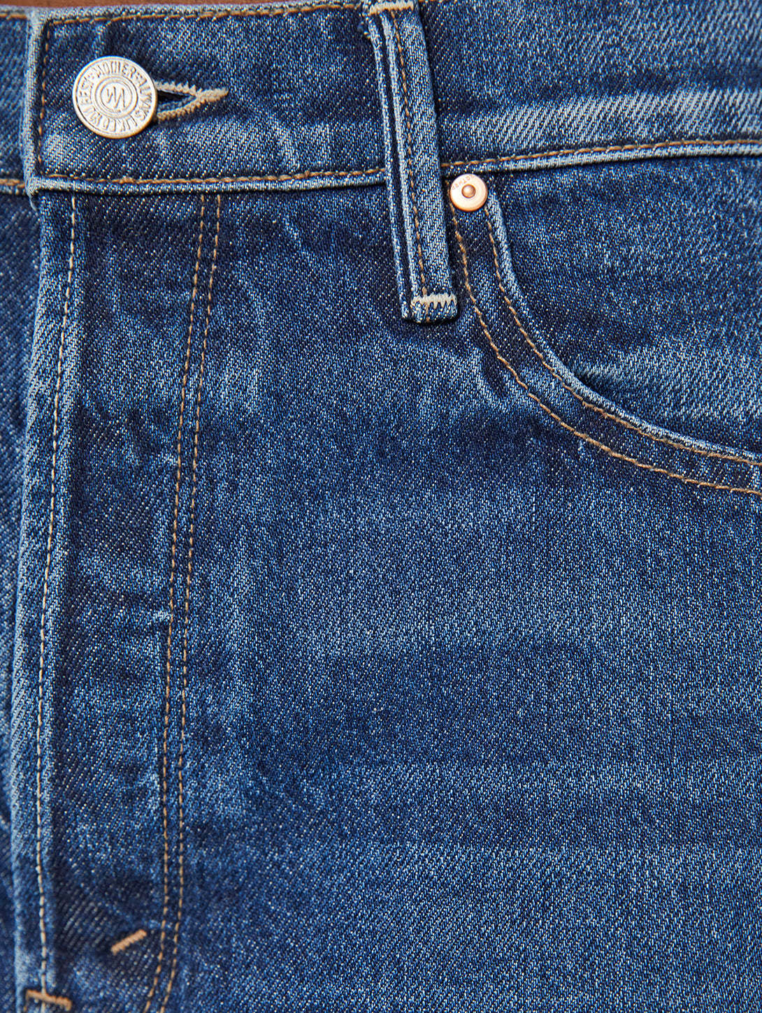 Mother The Tomcat Roller Sneak Jeans In Blue