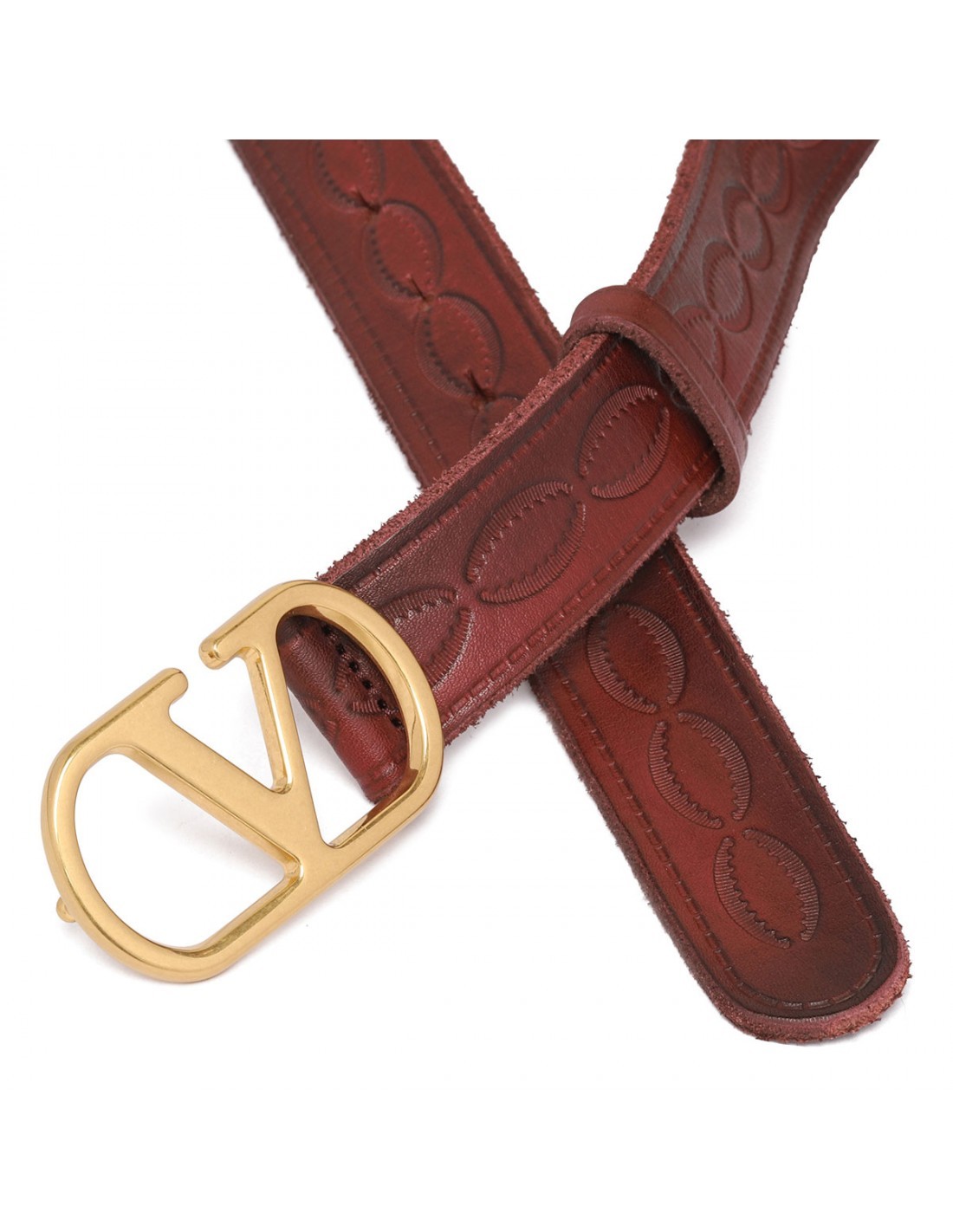 Valentino Vlogo Belt In Brown