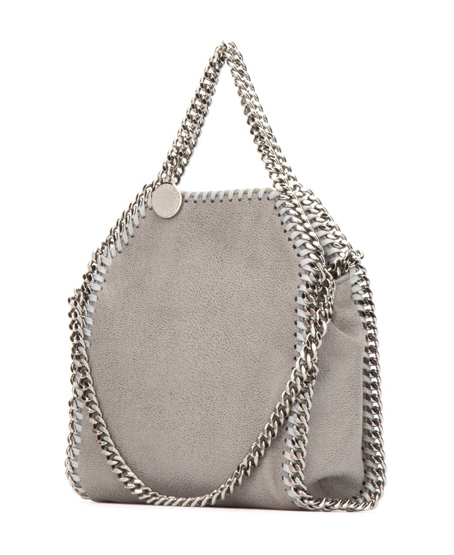 Stella Mccartney Tiny Falabella Tote Bag In Gray