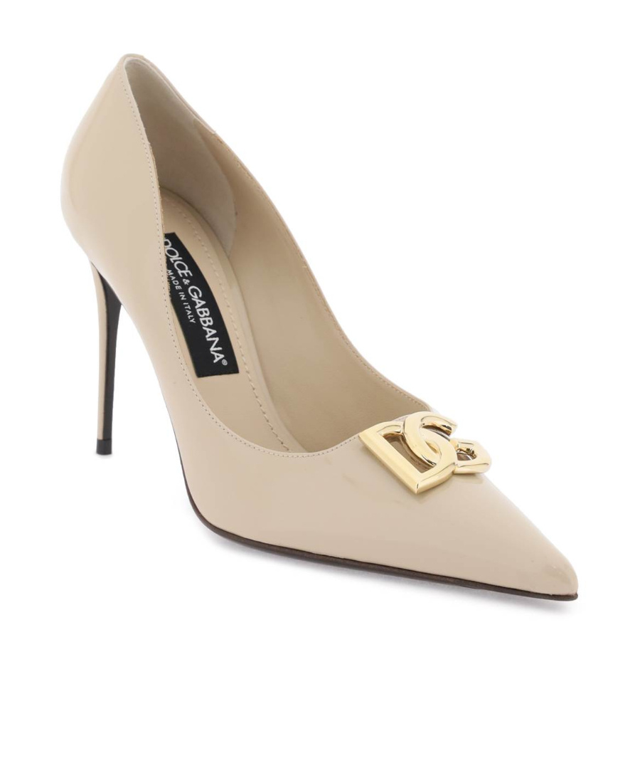 Dolce & Gabbana Dolce&gabbana Decollete' Cappuccino With Dg In Nude