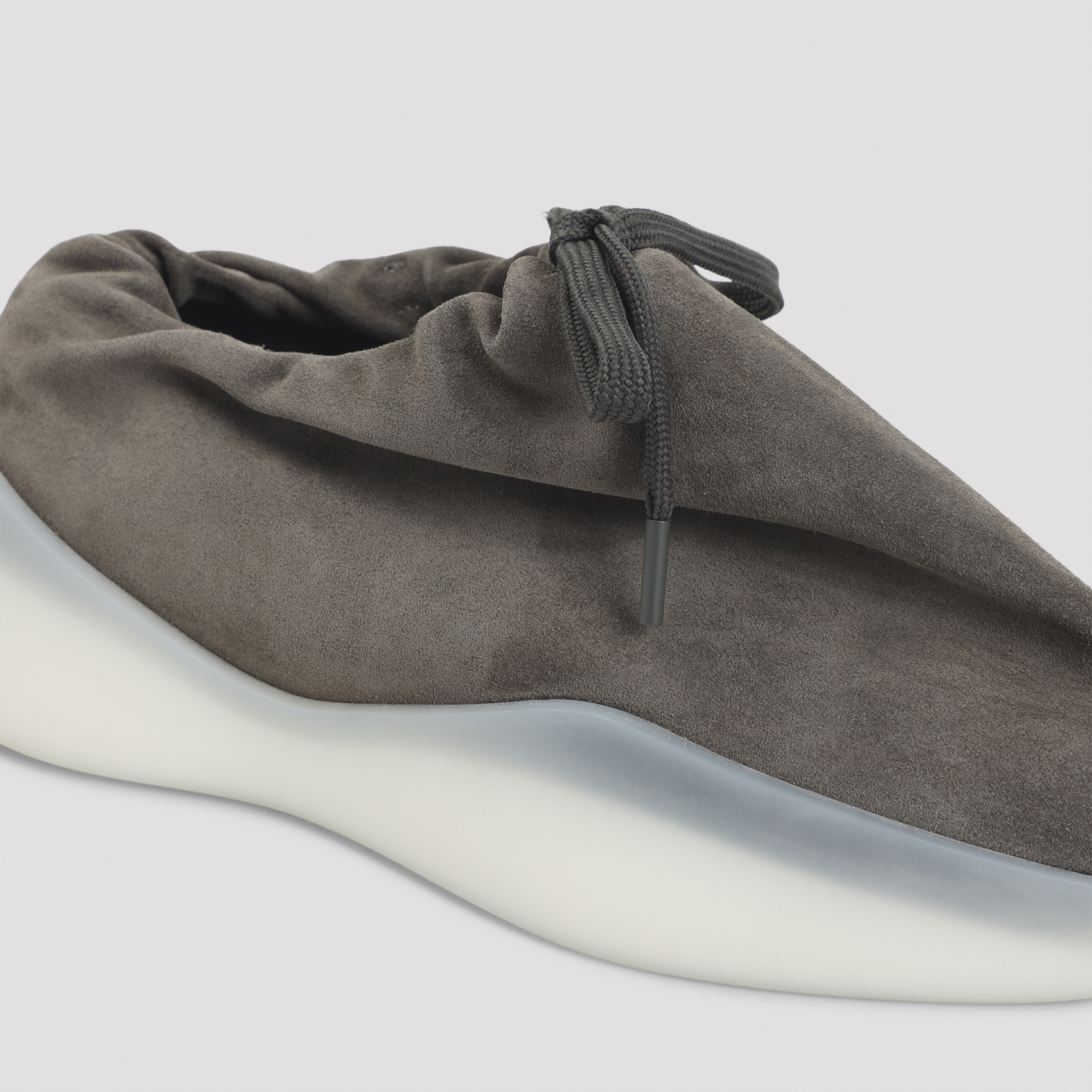 Fear Of God Suede Round Toe Sneakers With Rubber Sole In Gray