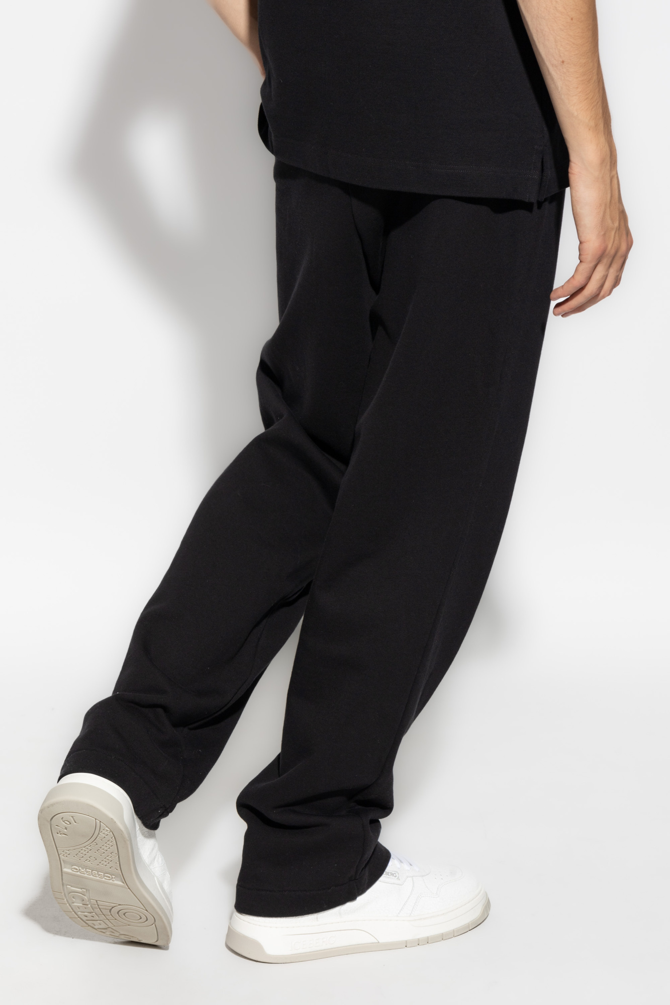 Palm Angels Logo Embroidered Sweat Pants In Black