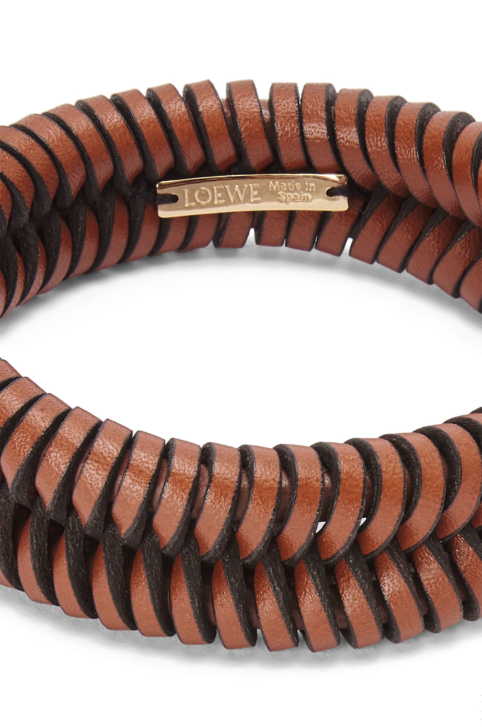 LOEWE INTERLOCK BANGLE IN CLASSIC CALFSKIN