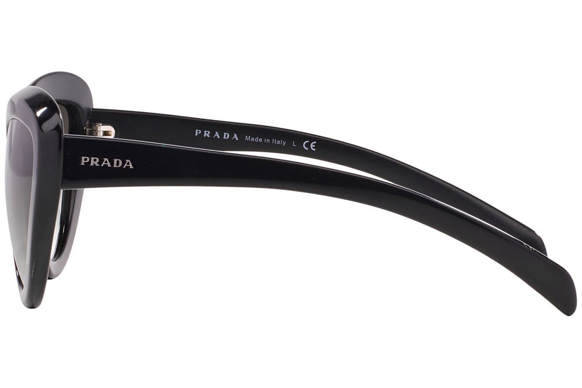 Shop Prada Logo Gradient Sunglasses In Black