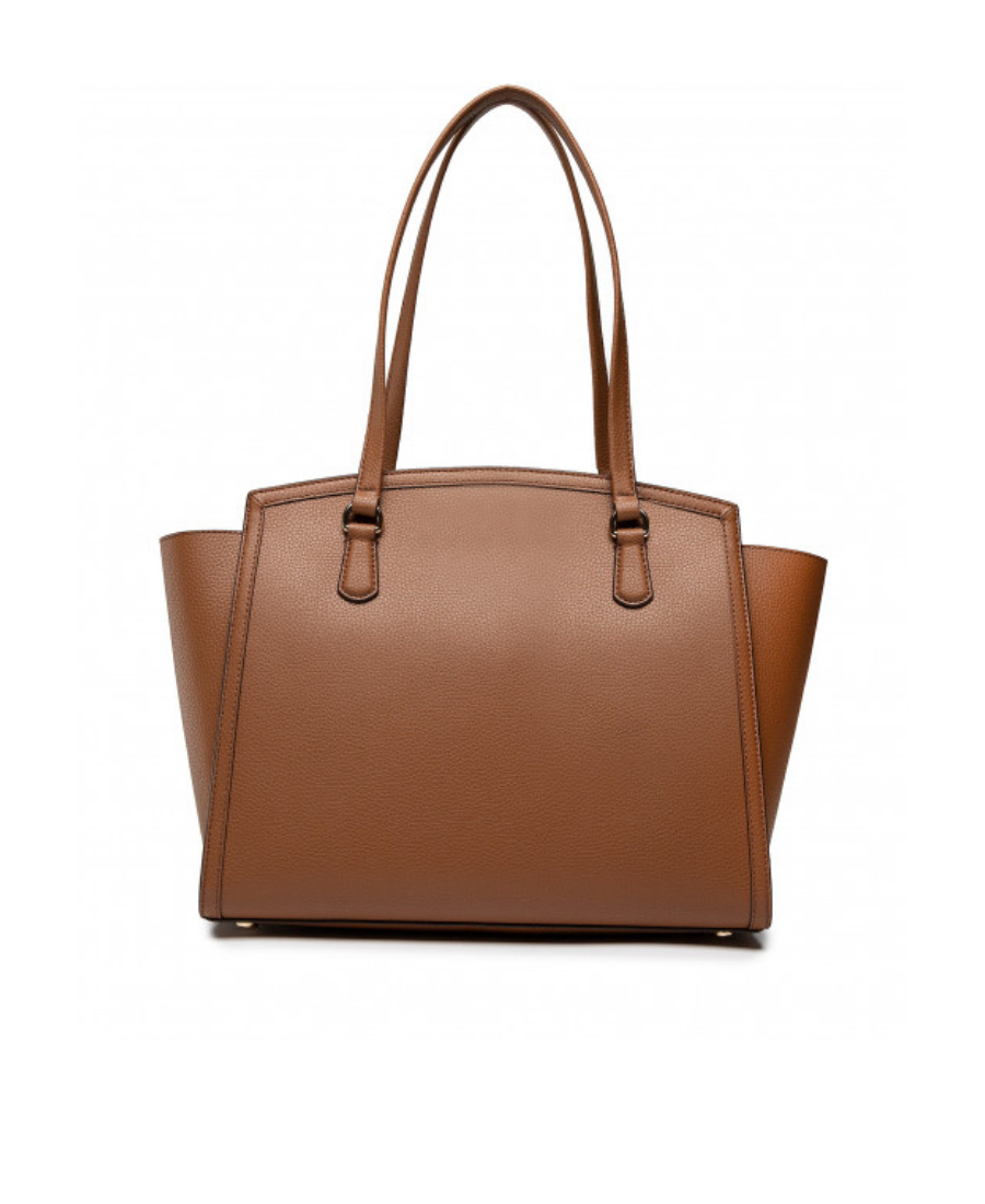 Michael Michael Kors Large Logo Embossed Handbag In Brown