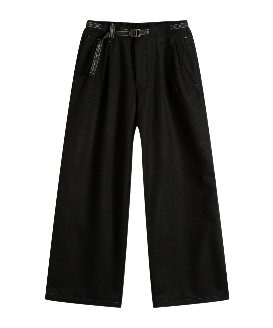 And Wander Wide-leg Casual Pants In Black