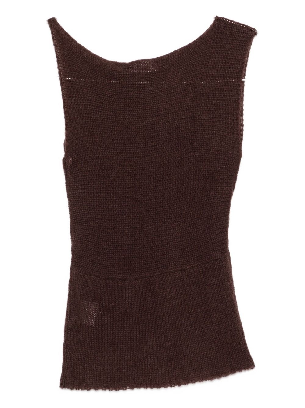 Aya Muse Asymmetric Vest In Brown