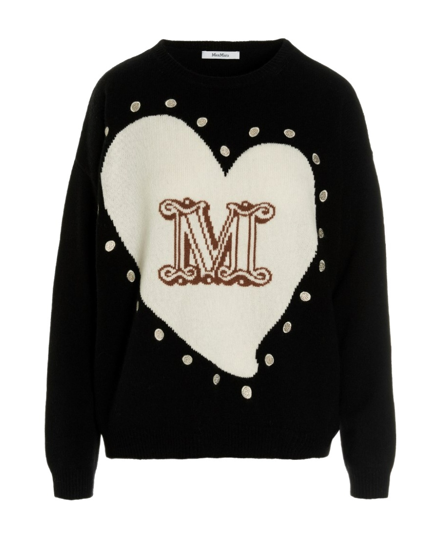 Max Mara Panaria Neck Sweater In Black