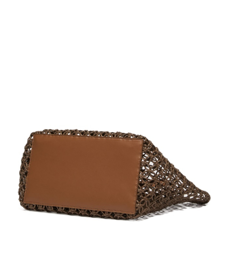 Max Mara Hollowed Out Handbag In Brown