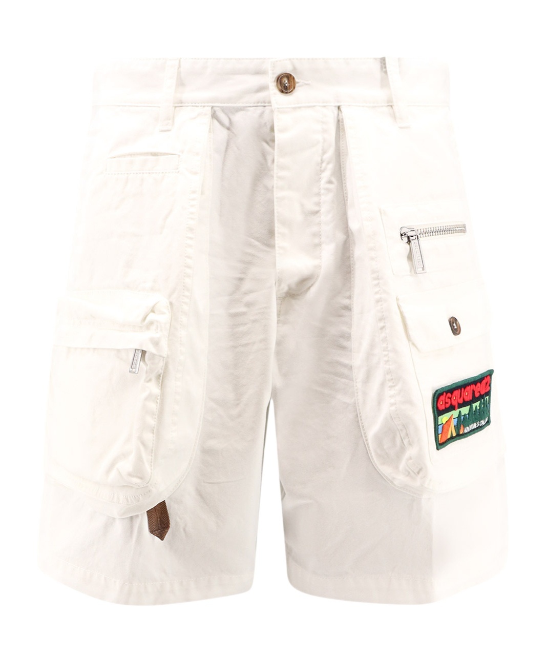 Dsquared2 Boxer Cotton Bermuda Shorts In White