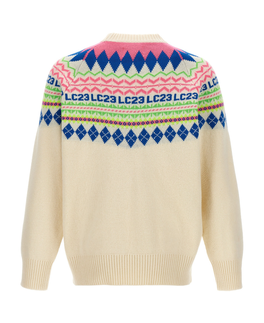 Lc23 Long-sleeved Rib Sweater In Nude