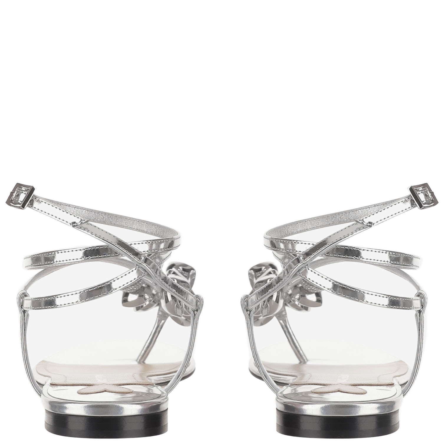 Machmach Crystal-embellished Sandals In Gray