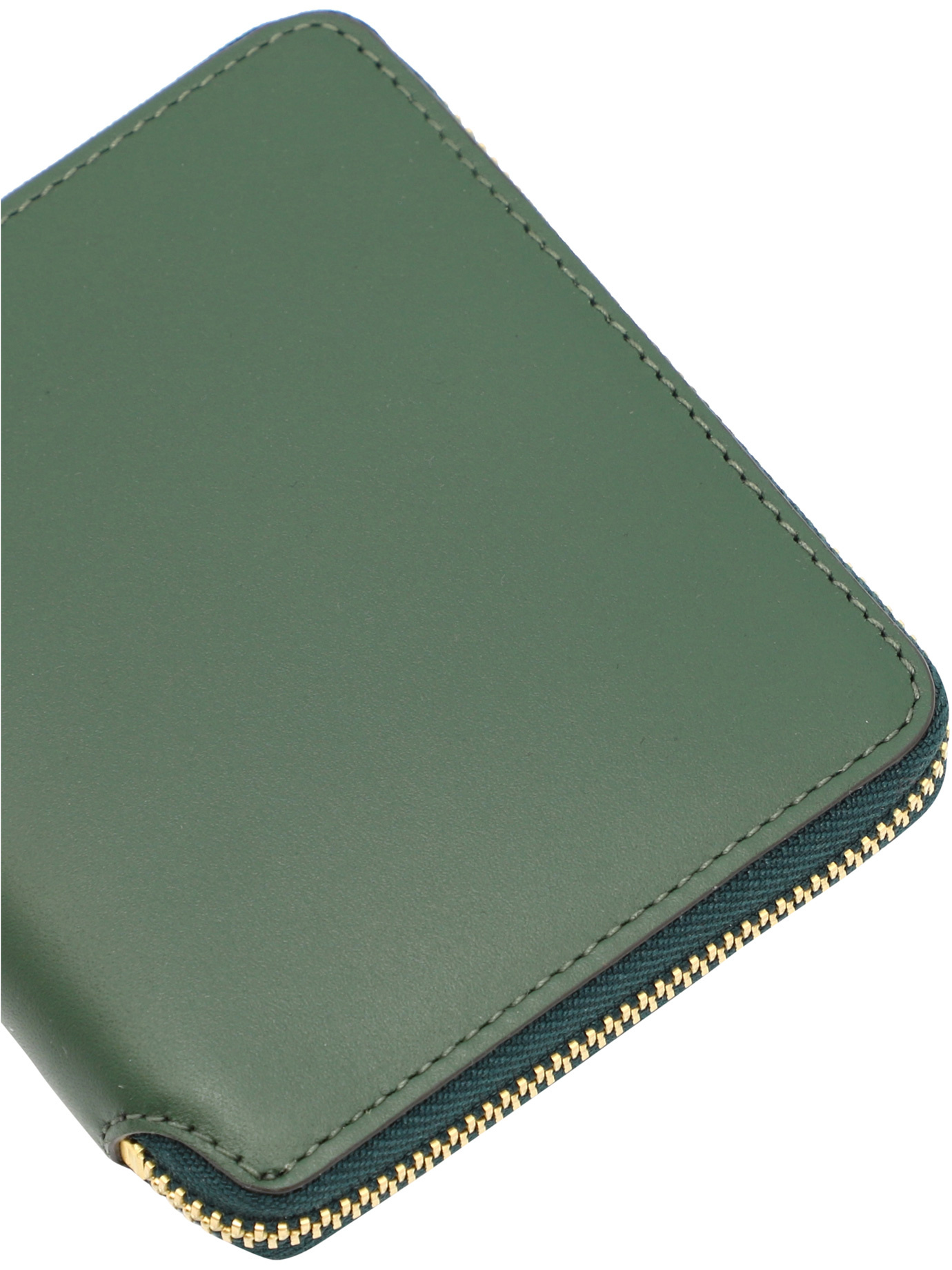 Comme Des Garçons Logo Wallet In Green