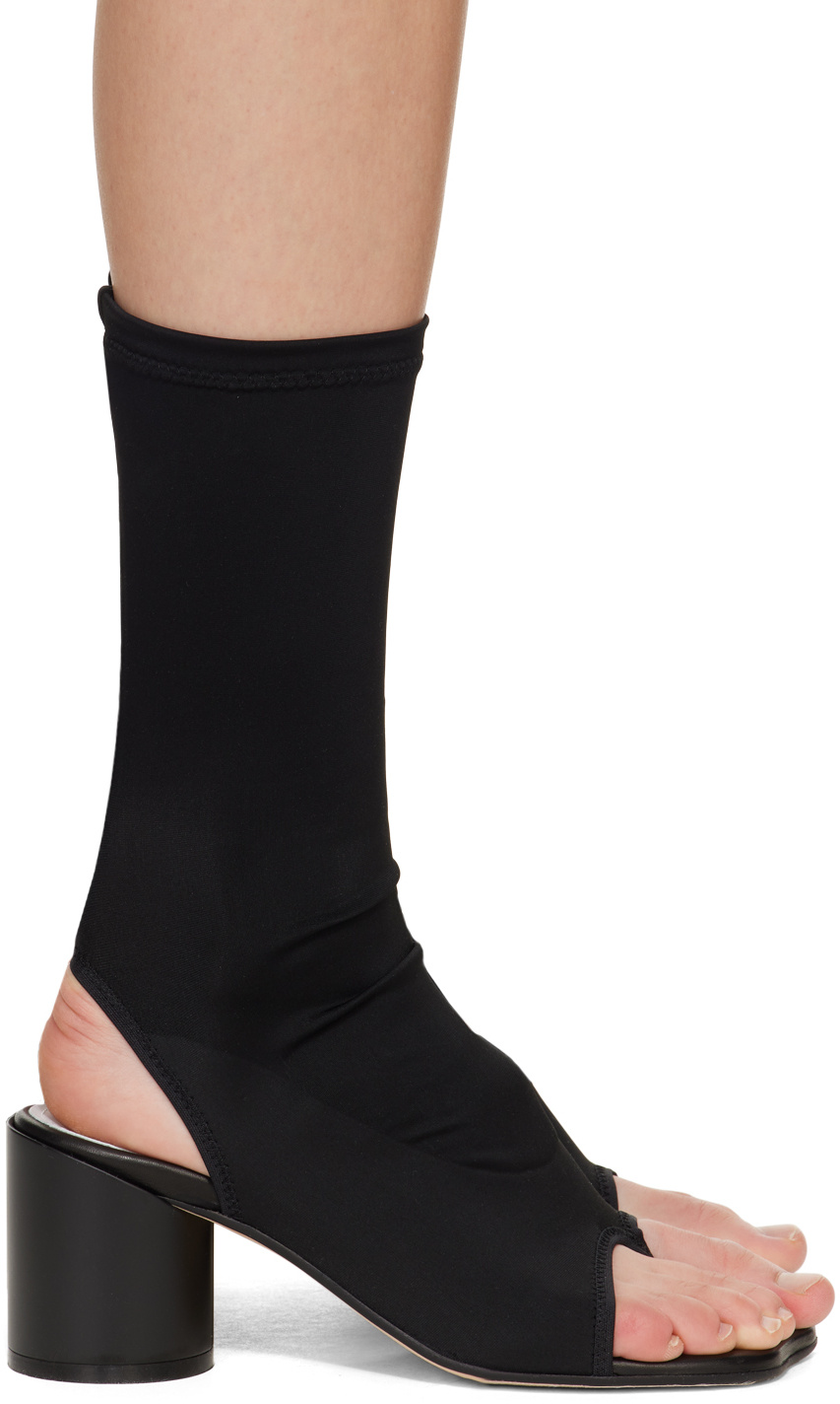 Mm6 Maison Margiela Slip-on Sock Boots In Black