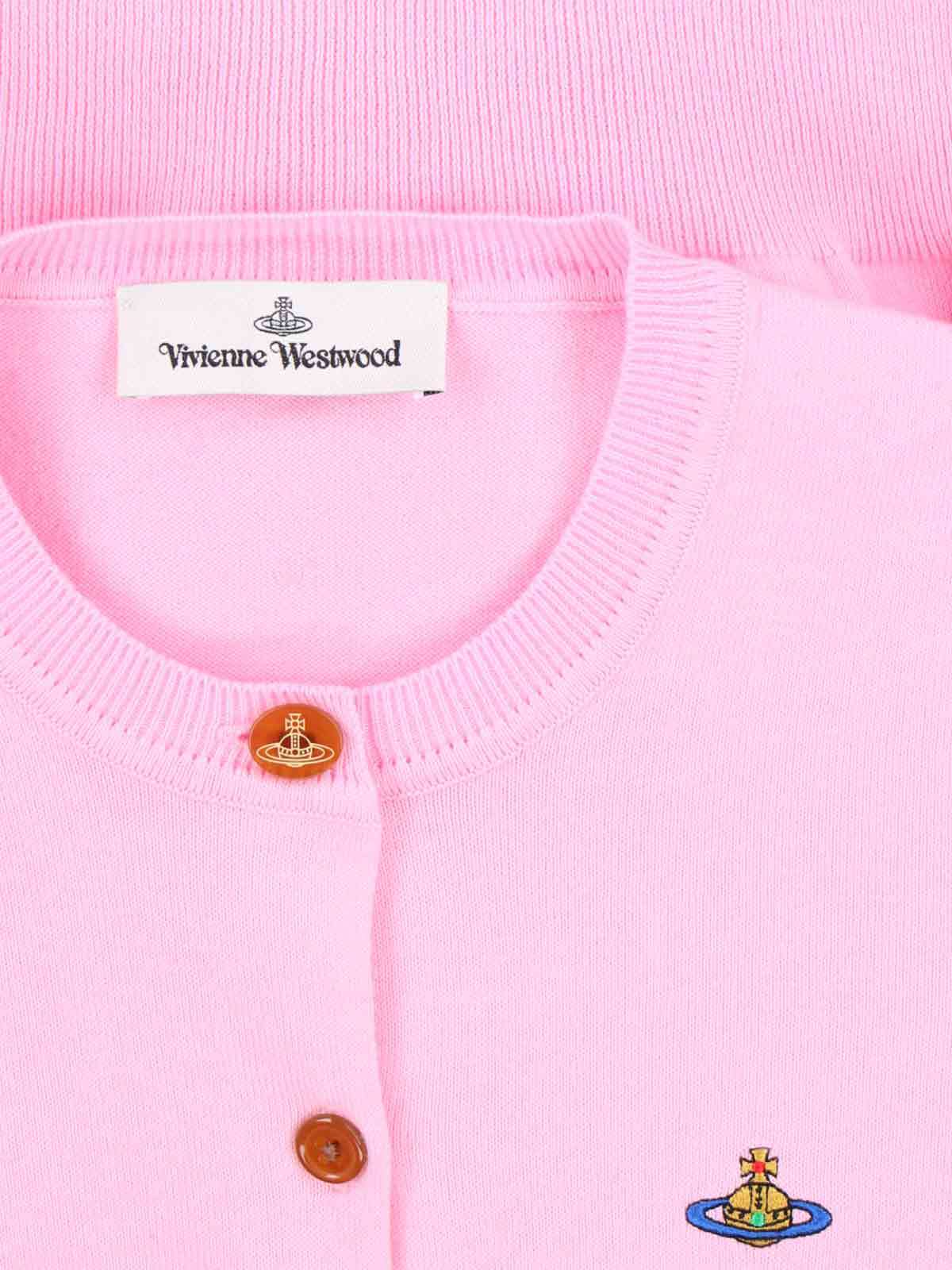 Vivienne Westwood Bea Orb-embellished Button Cardigan In Purple