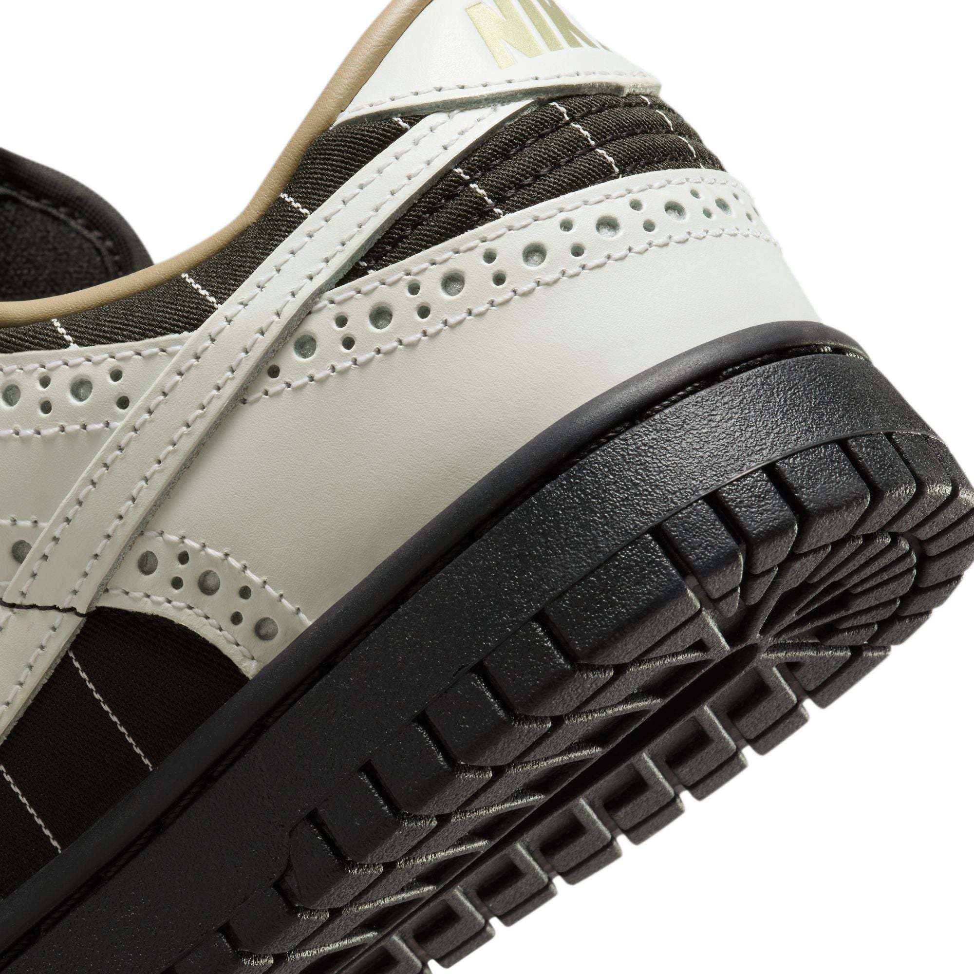 Nike Dunk Low 'brogue Pinstripe' Sneakers In Black