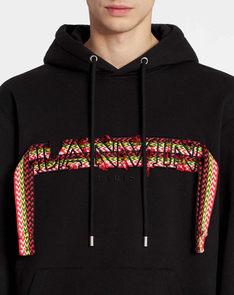 Lanvin Curblace Oversized Hoodie In Black
