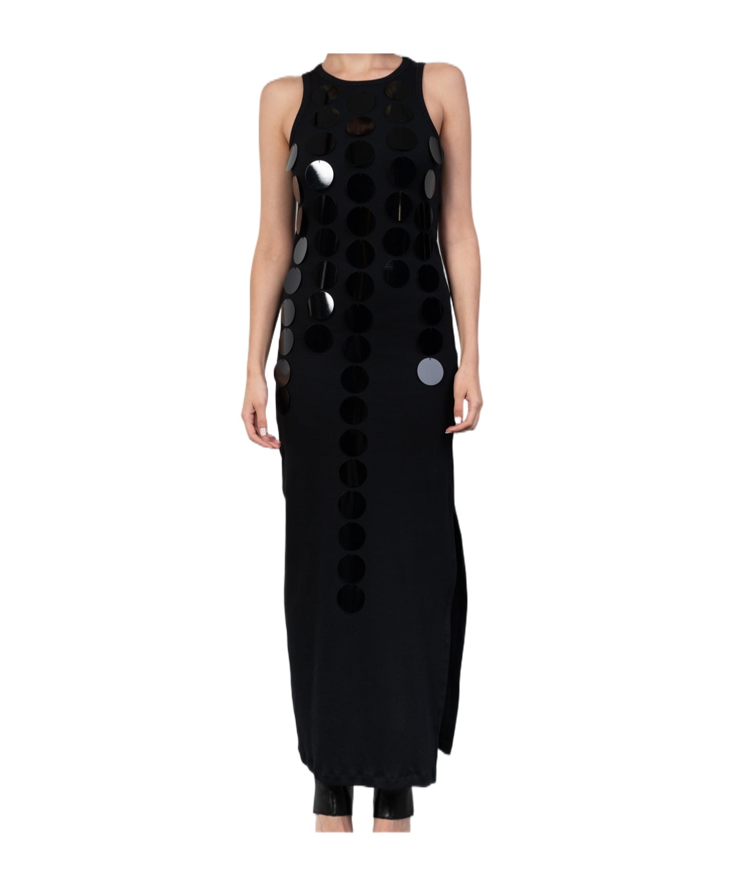 Msgm Sequined Maxi Dress In Black