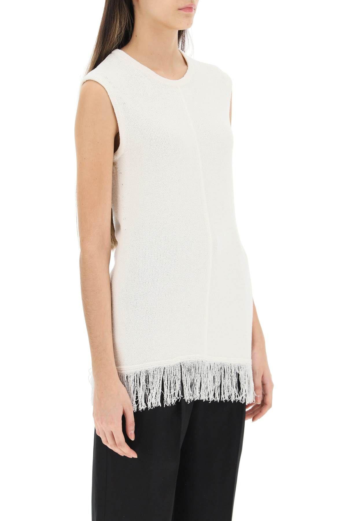 LOULOU STUDIO LOULOU STUDIO FRINGED KNIT TANK TOP 