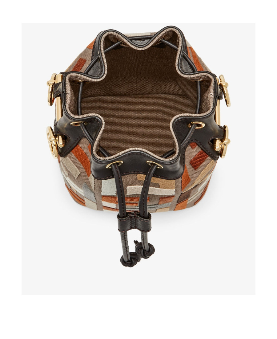 Fendi Rope Strap Shoulder Bag In Brown