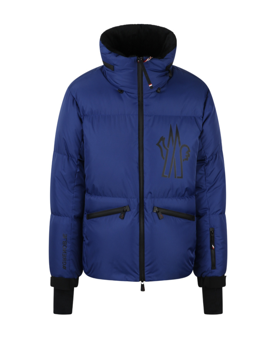 Moncler Verdons Logo-appliqu� Hooded Down Jacket In Blue