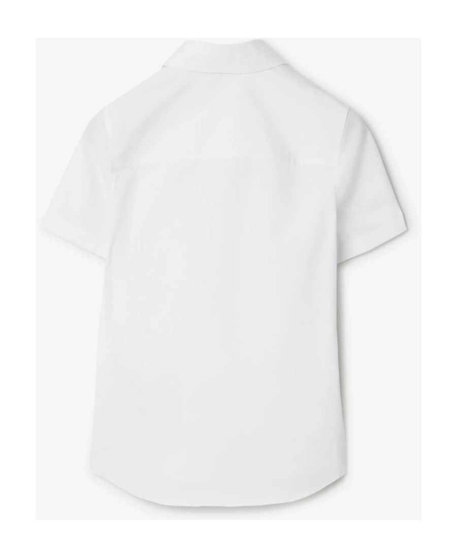 Burberry Equestrian Knight Cotton-blend Shirt In White