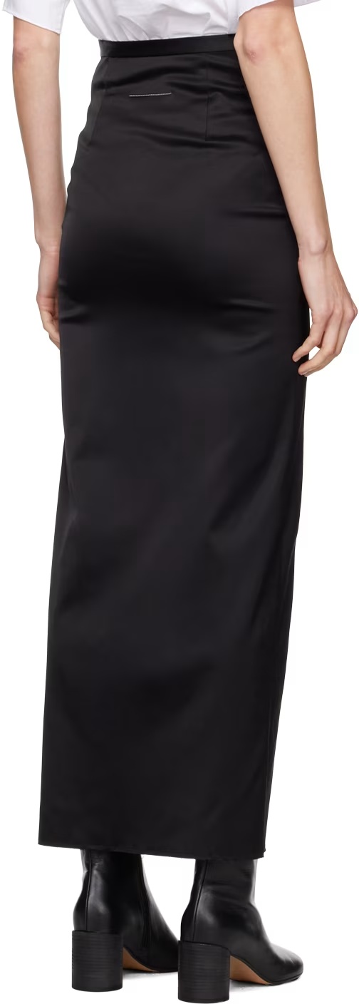 Mm6 Maison Margiela Slit Detail Skirt In Black