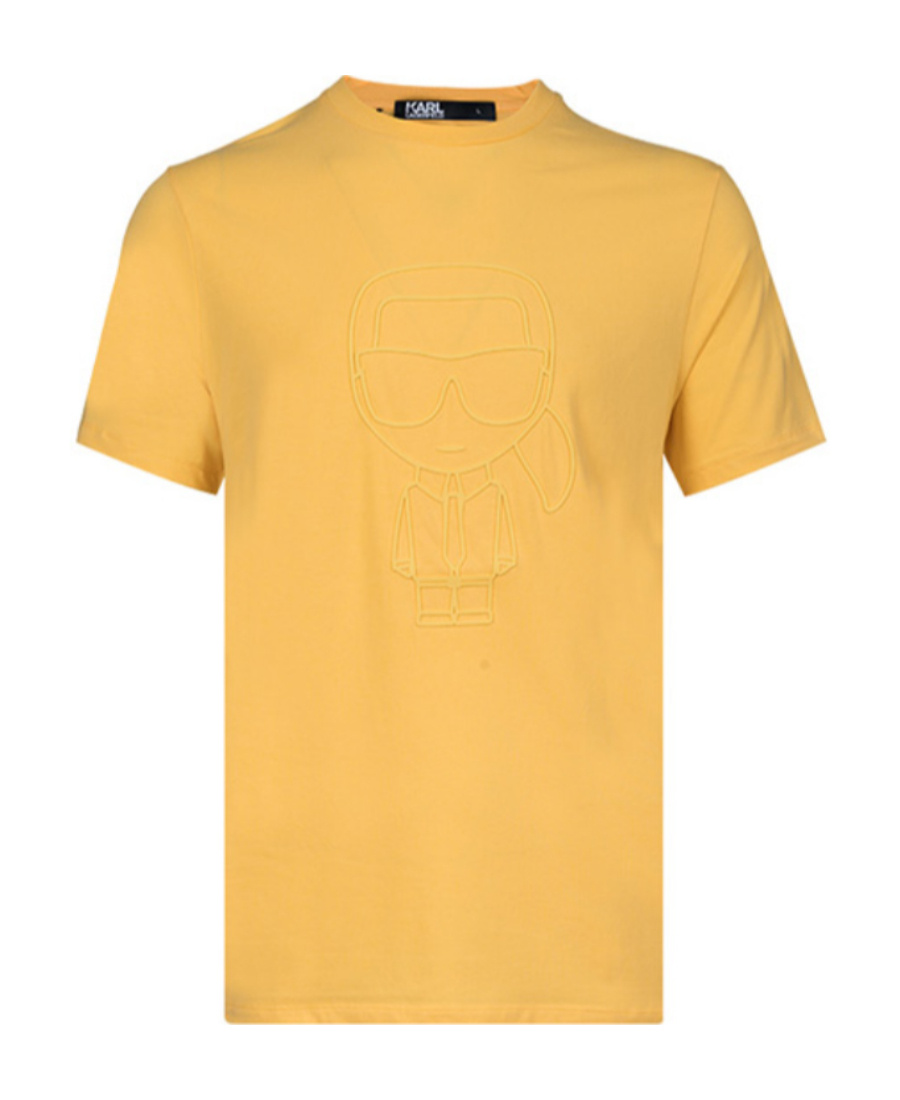 Karl Lagerfeld Logo Details Short-sleeved T-shirt In Yellow
