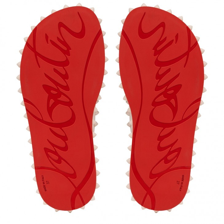 Christian Louboutin Loubi Donna Spike Red Sole Flip Flops