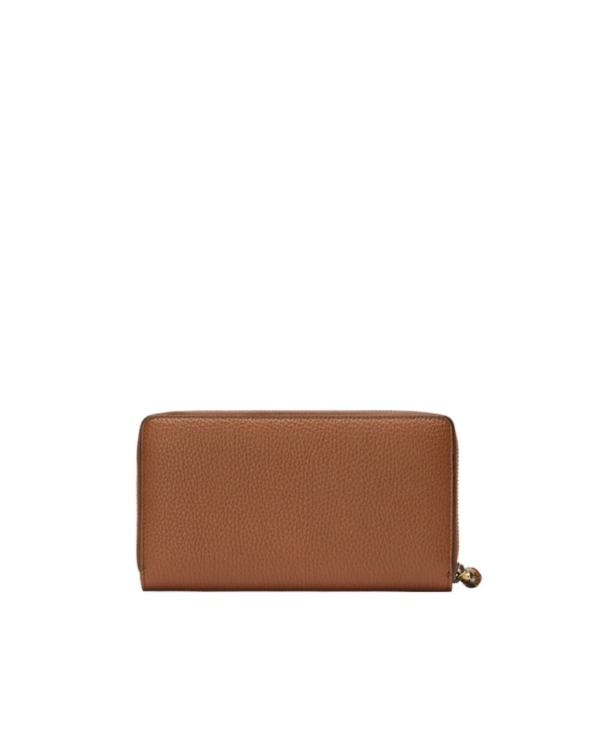 Gucci Double G Leather Wallet In Brown