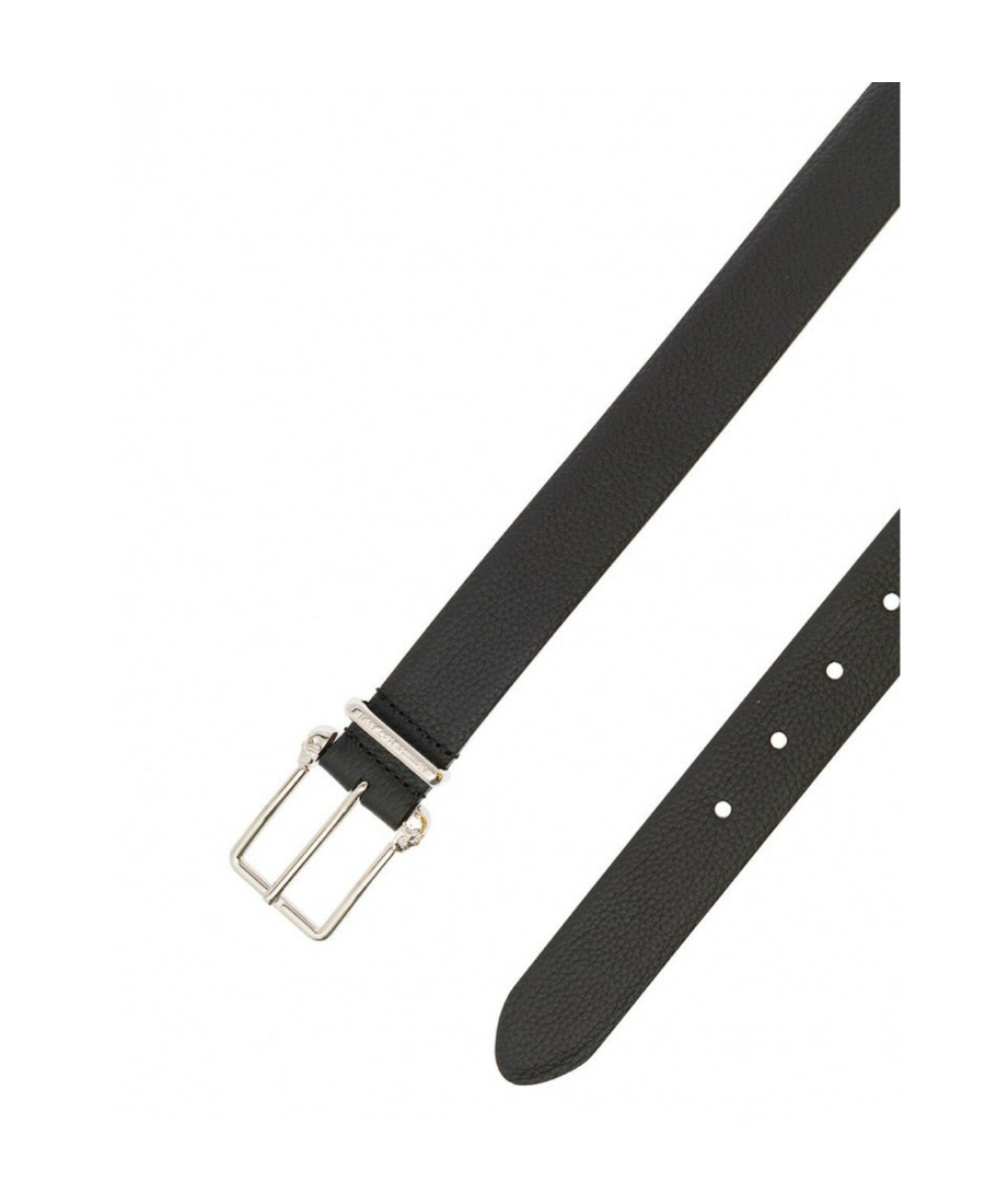 Alexander Mcqueen Engraved Logo Belt In Black