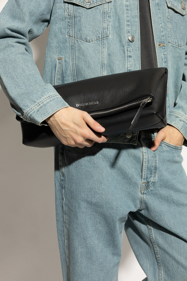 Dsquared2 Neoclassic Pebbled Zipped Messenger Bag
