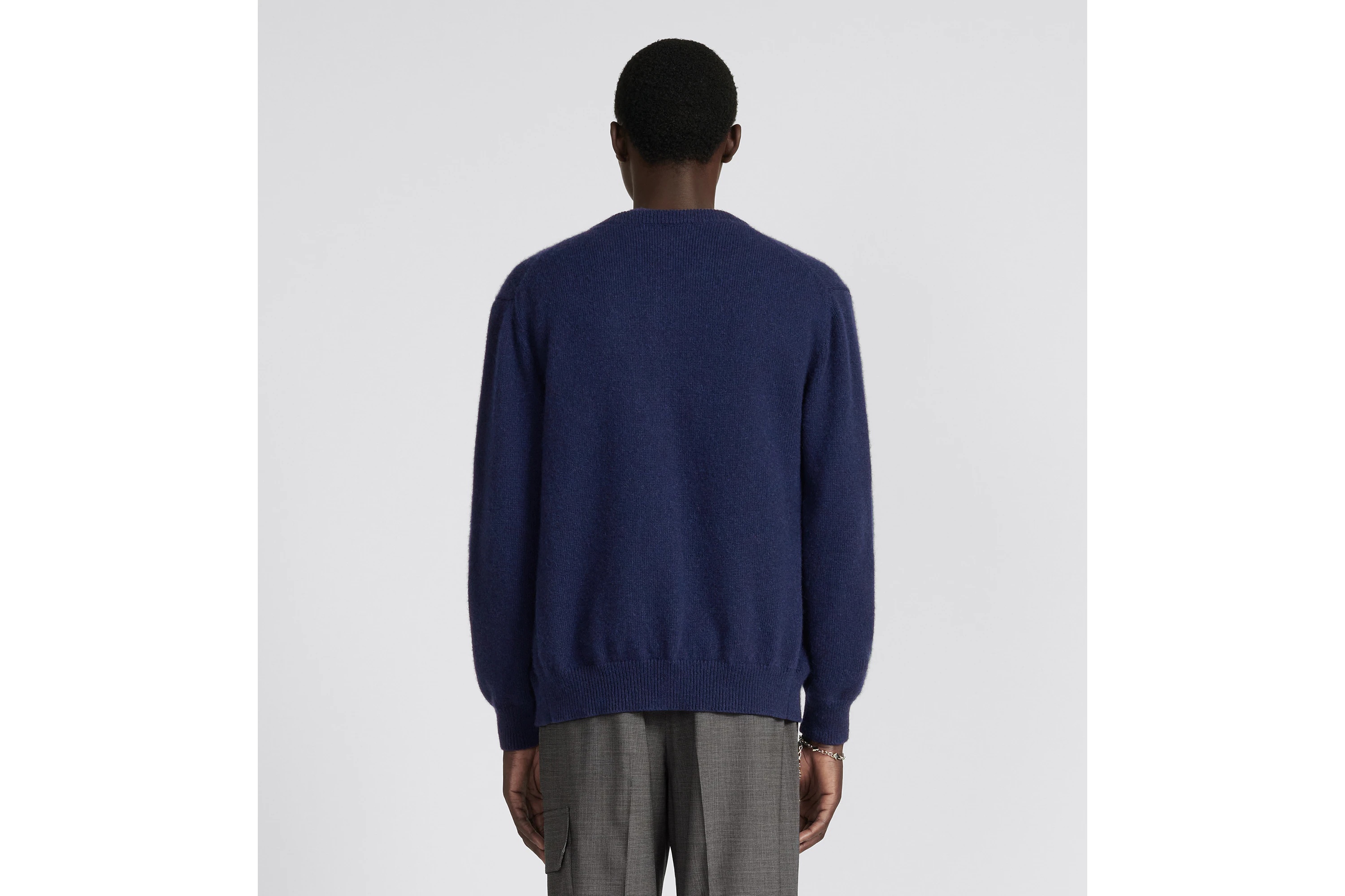Dior Logo Cardigan In Blue