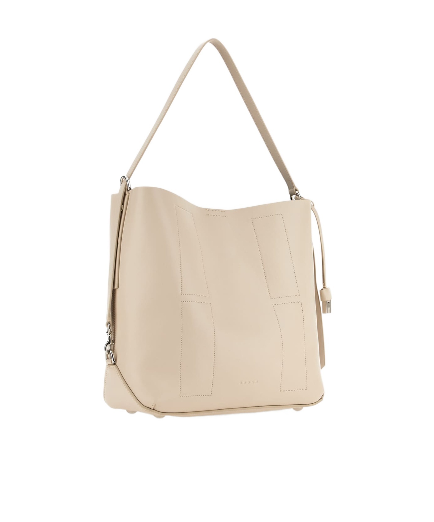 Hogan Borse A Tracolla In Pelle Di Vitello Bianca In Nude